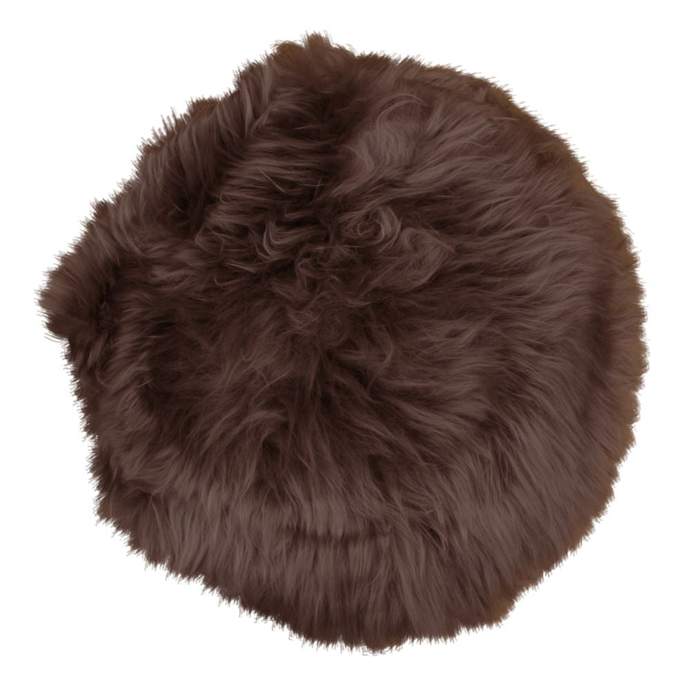 Lammfell-Sitzkissen – Ø35 cm, rund, echtes Lammfell